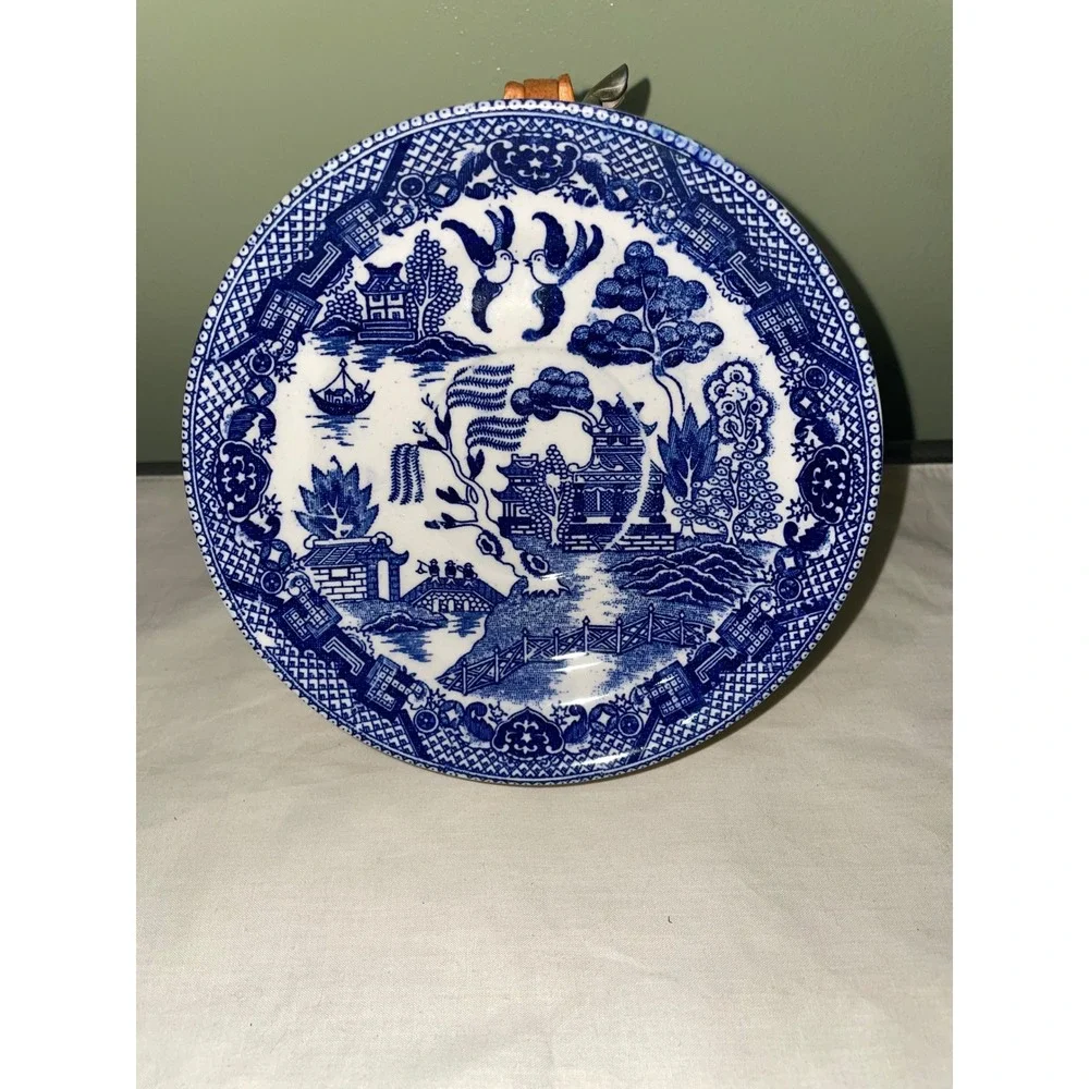 Vintage Blue Willow Bread Butter Plate Blue White Transferware Japan 6 Inch
